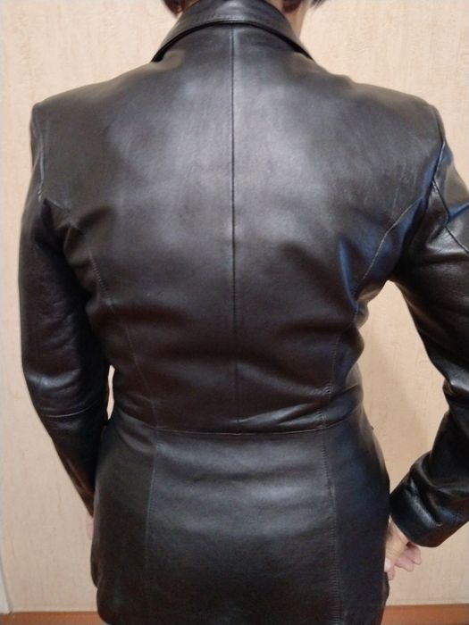 Пиджак-жакет кожаный женский