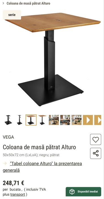 Picior metalic inalt /masa inalta bar