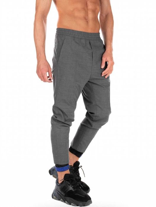 НОВ оригинални мъжки сив вълнен панталон DSQUARED2 размер 52 от Италия