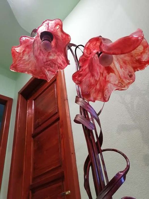 Set veioză înaltă cu picior și oglindă cu veioză