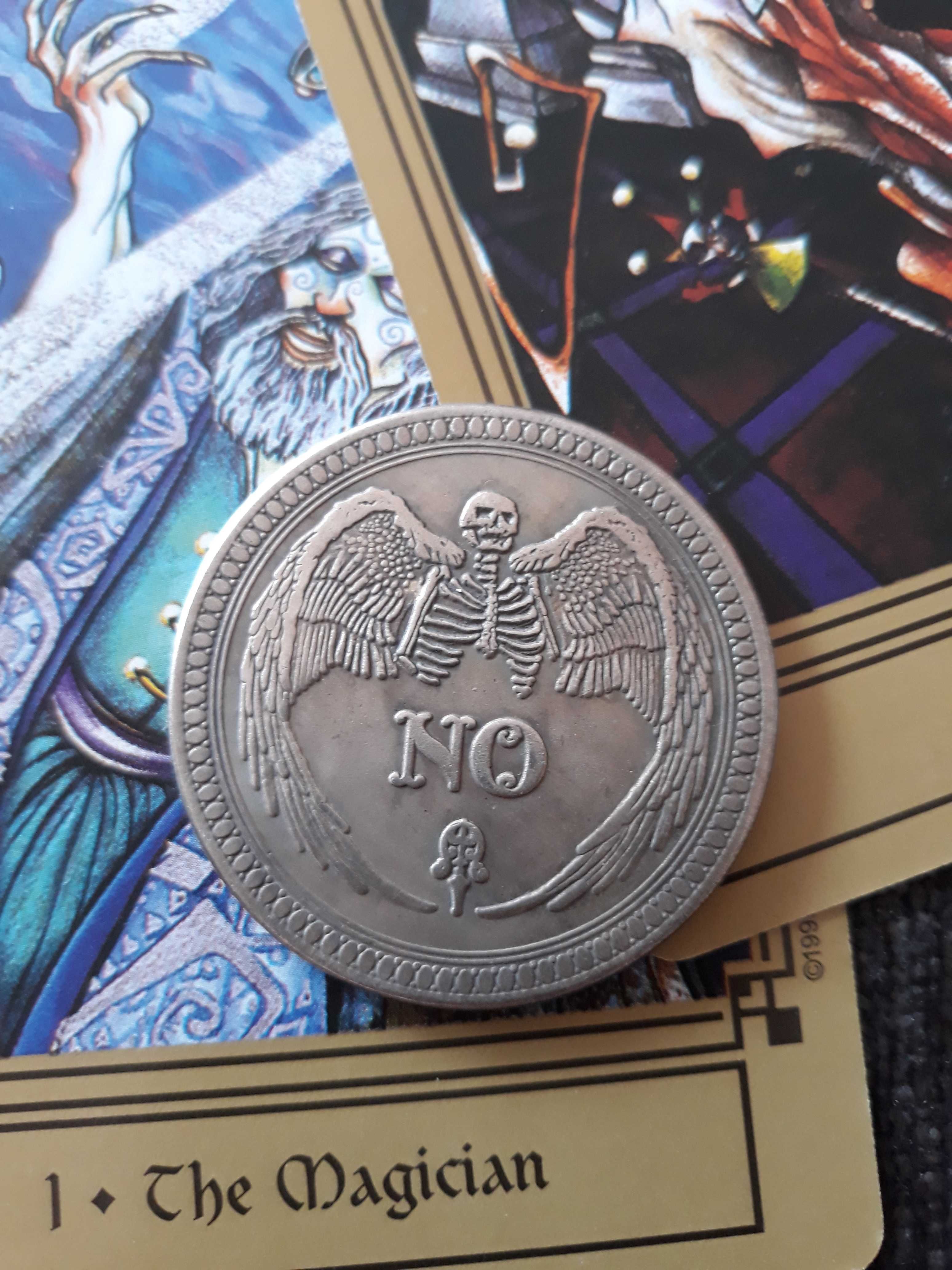 Голяма таро гадателска монета Да/Не Yes/No coin, Ф3,8см, цинкова сплав