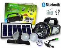 Kit solar GD2000 Lanterna 10W LED +3 Bec +Panou Boxa blt Acumulator 9A