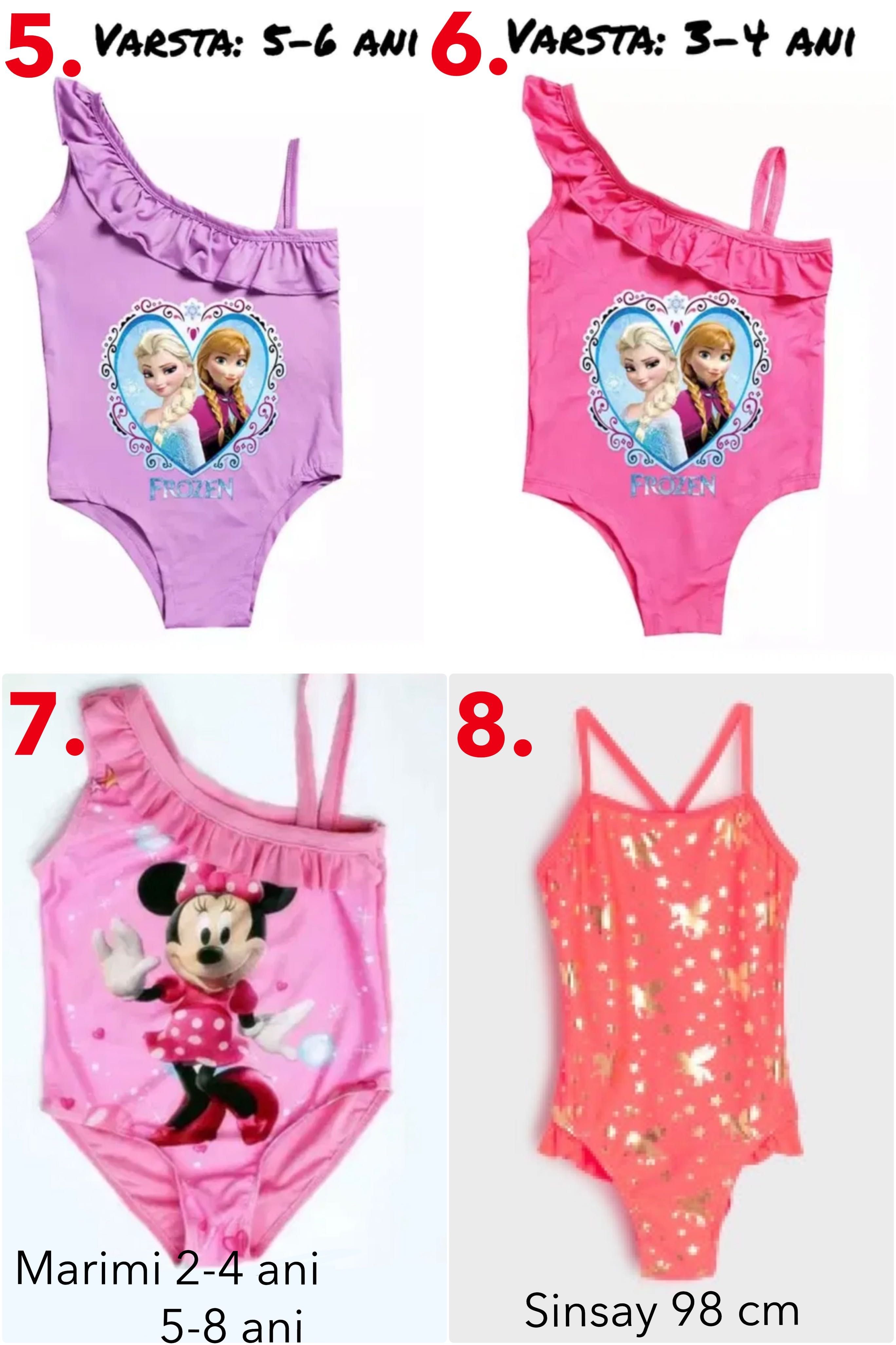 Costum baie bebe/fete Elsa&Anna,Minnie,H&M,OVS 2-8 ani