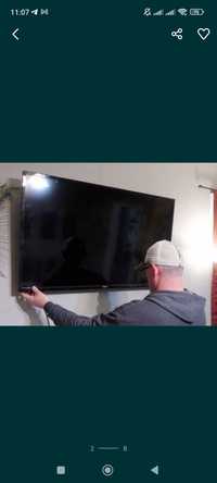 Телевизорни деворга у́рнатиш  Установка телевизор на стену