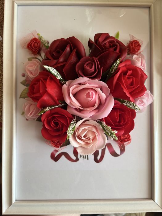 Картина с 3Д цветя