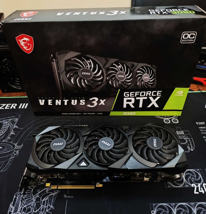 Видео карта MSI RTX 3090 24GB VENTUS 3X OC Гаранция 6м. Фактура по ДДС