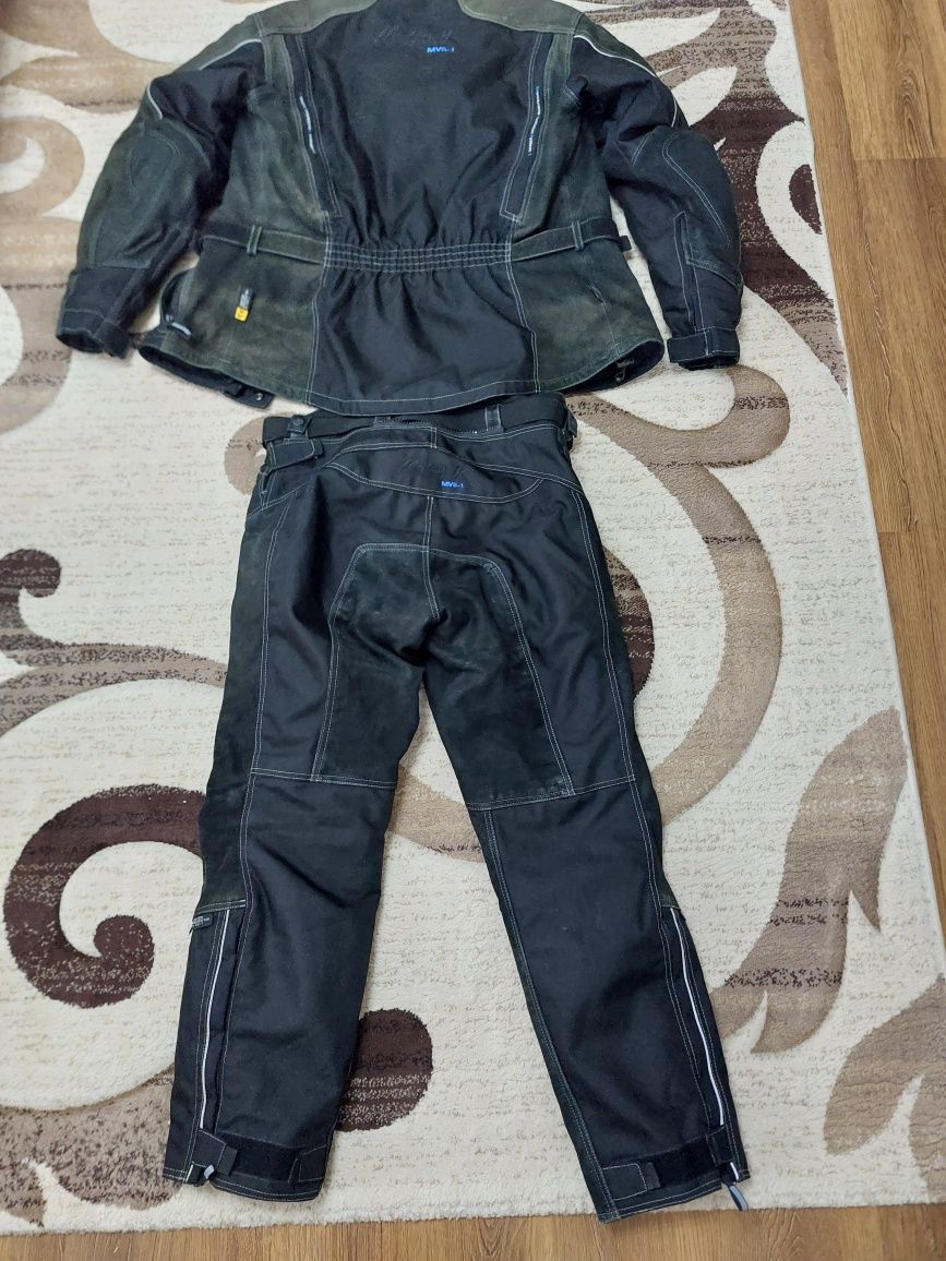 Costum moto Polo Mohawk,Pantaloni moto piele Polo și geacă moto Roleff