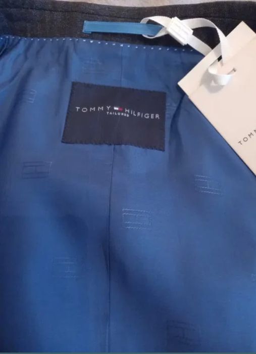 Sacou original Tommy Hilfiger, gri, mărimea L