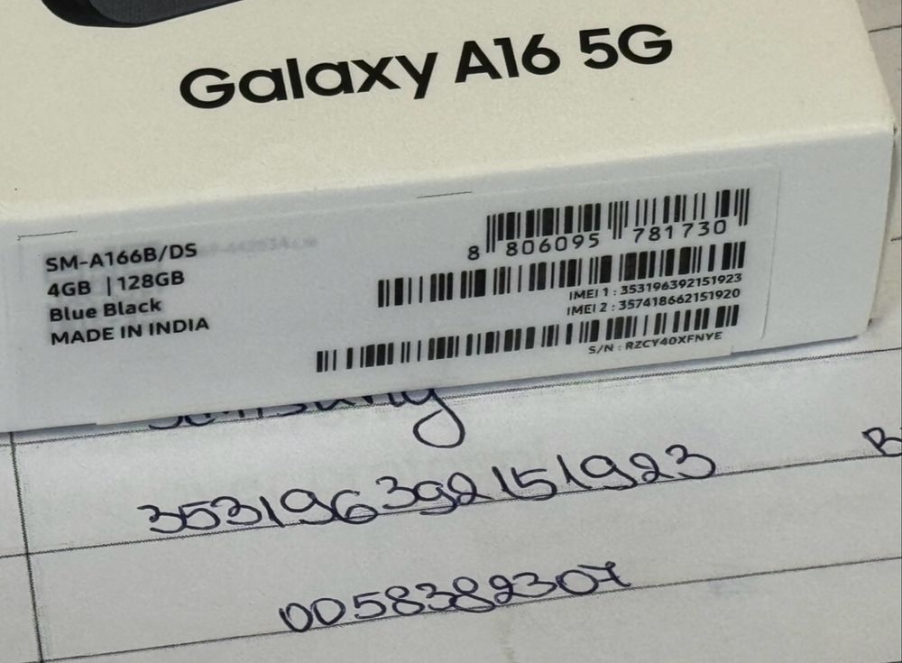 ЗАПЕЧАТАН 128GB Samsung A16 5G Гаранция Vivacom 2027 Blue Black