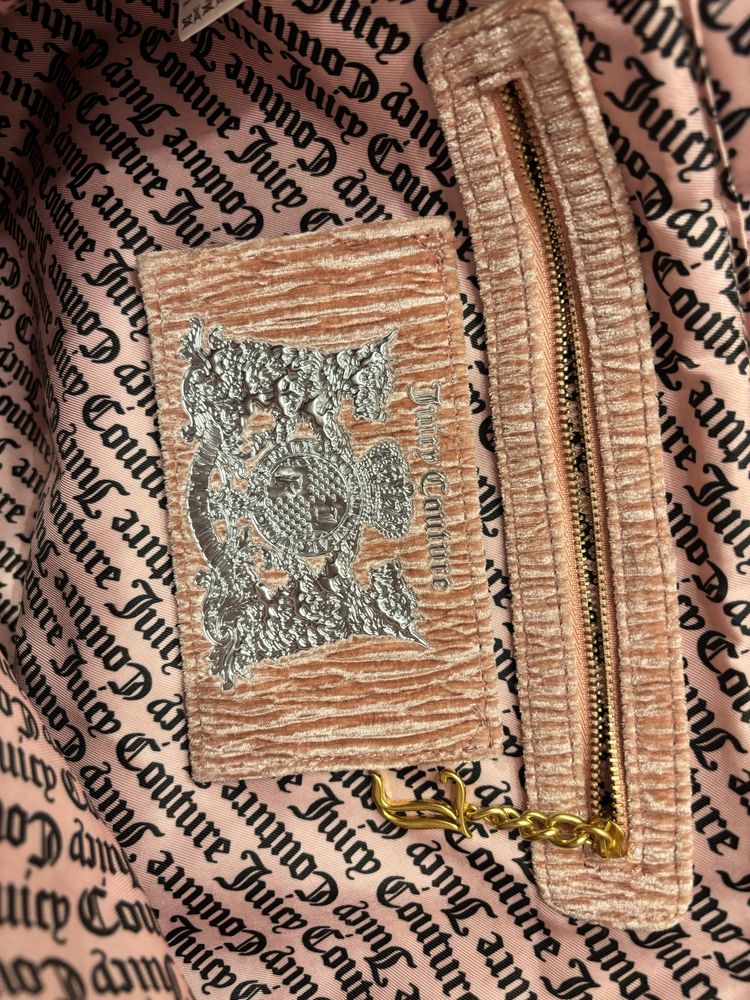 Juicy Couture Iris Pink Crinkled Tote Bag