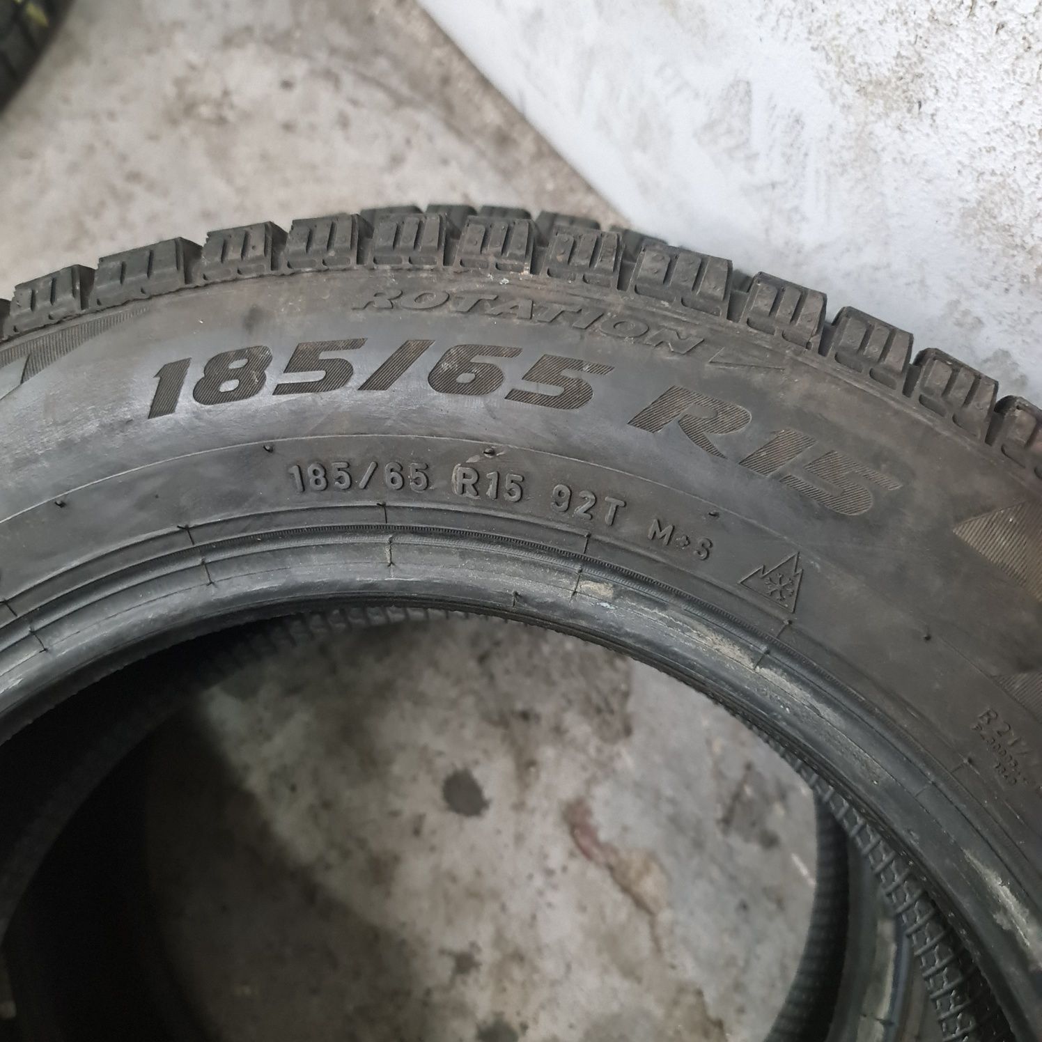 2x 185/65/15 M+S PIRELLI PROFIL 7.2MM DOT 2016 Stare impecabila