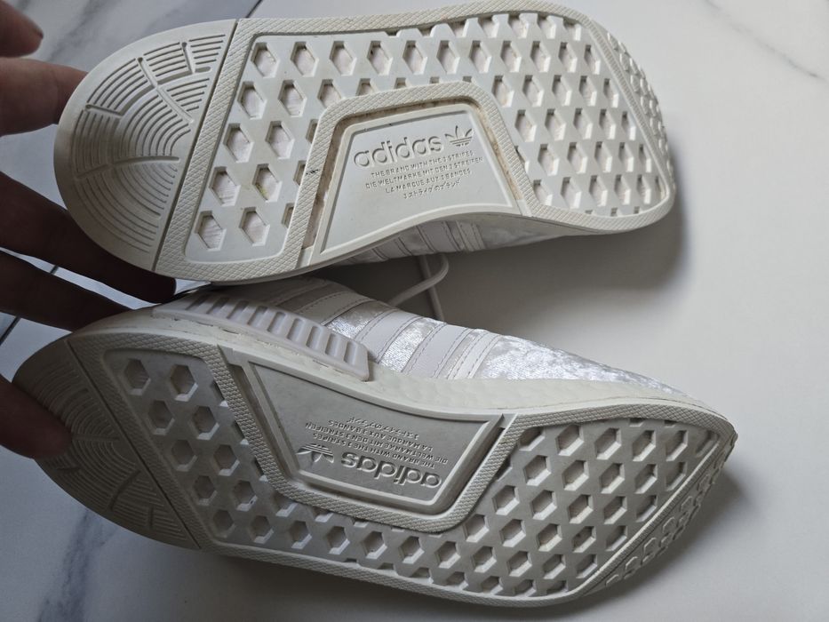 Adidas, 38, fete, catifea albi