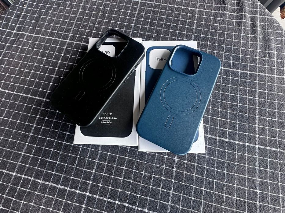 Husa de piele MagSafe iPhone 14 Pro si 14 Pro Max Leather