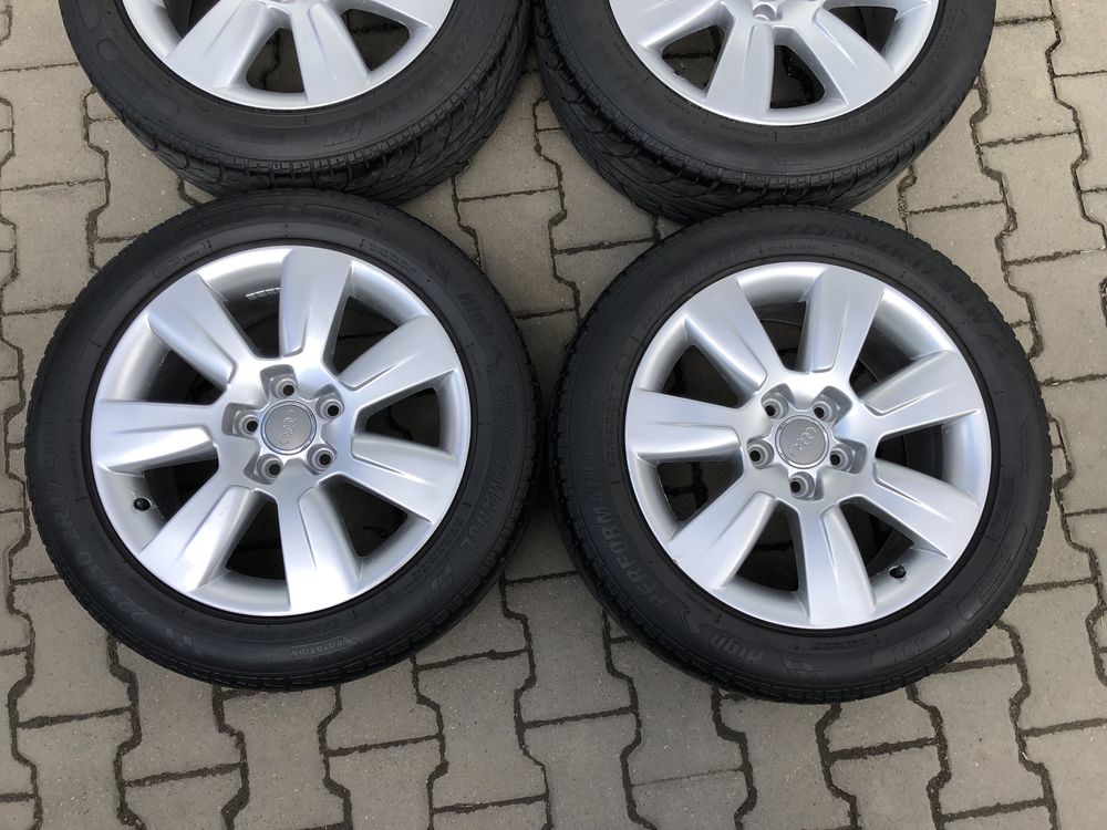 Jante aliaj 5x112mm, anvelope vara 225/50 R17 Audi A4, A6, VW, Skoda