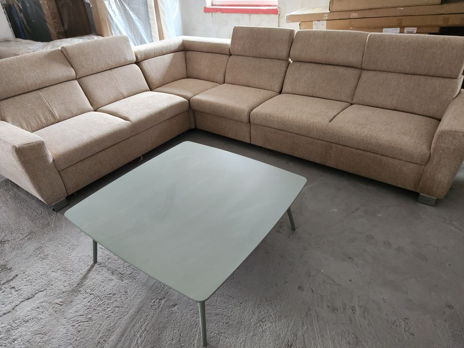 NOU Colțar L, GRI/ cappuccino, extensibil, 330/260cm