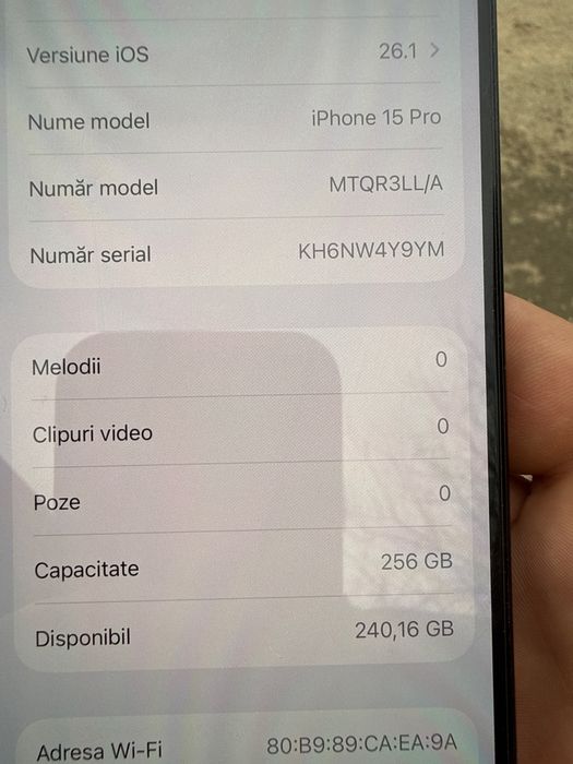 Vand/schimb iphone 15 pro