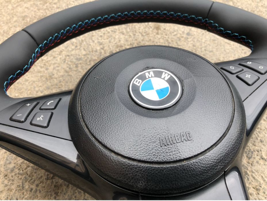 Volan BMW 5 E60 E61 6 E63 M Sport Paket original nou piele Nappa fina
