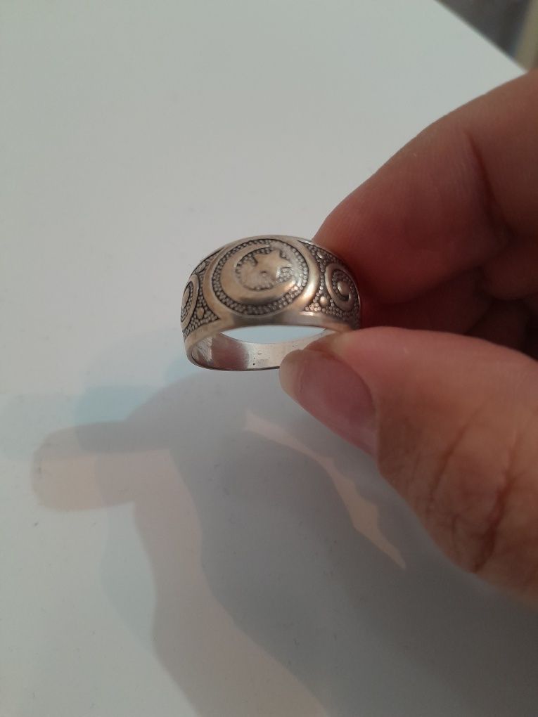 Кольцо серебро 19, 19,5 размер
