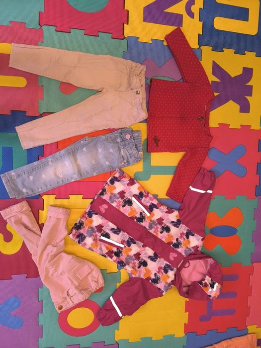 Лот дрешки 92 размер дънки,яке за дъжд