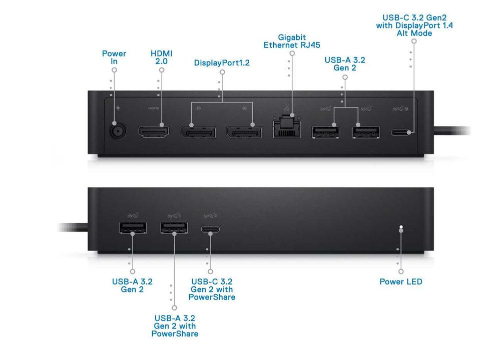 DELL UD22 (dock laptop thunderbolt) cu DisplayLink