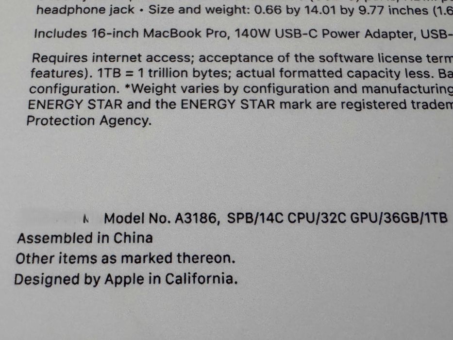 НОВ с 3г Гаранция!MacBook Pro 16 M4 MAX`14 CPU/32 GPU/36GB RAM/1TB SSD