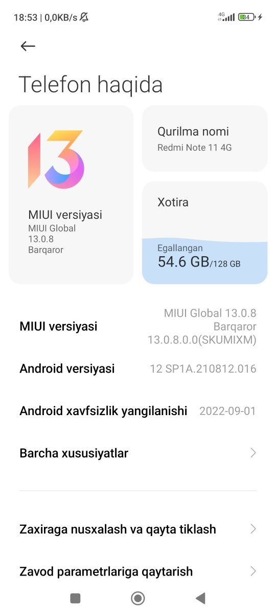 Redmi not 11 4 G