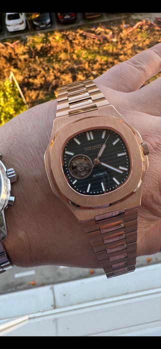 Ceas SEIKO MOD Rose Gold / Verde Automatic