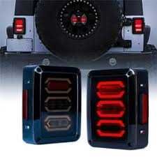 Stopuri LED Jeep Wrangler JK/JKU 2007–2018 – Lentilă Fumurie,