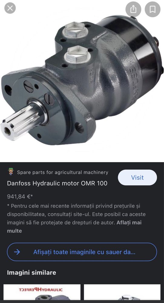 Pompe hidraulice Sauer Danfoss omr100 si altele.. Import Belgia, funcț