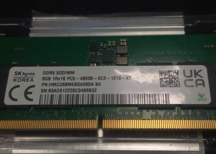 Оперативная память для ноутбука Hynix DDR5 SODIMM 8Gb 4800Mhz