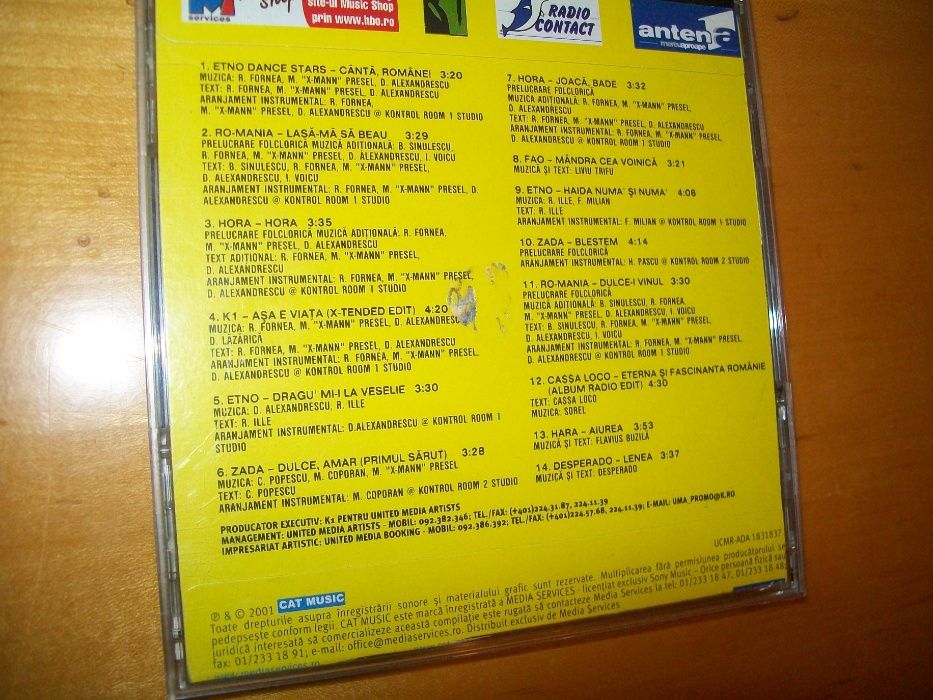 Cântă Române 2001 CD Nou
