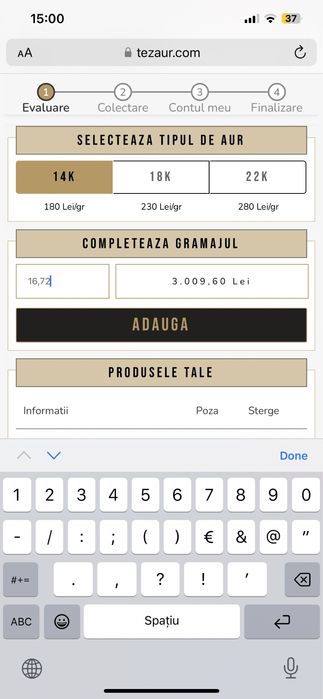 Colier TEILOR aur 3 culori 14k