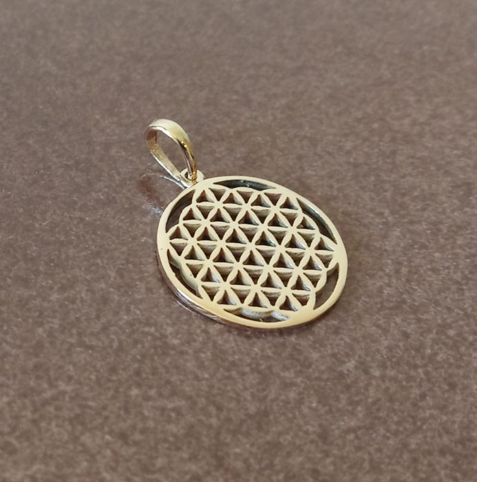 Златна висулка "цветето на живота"