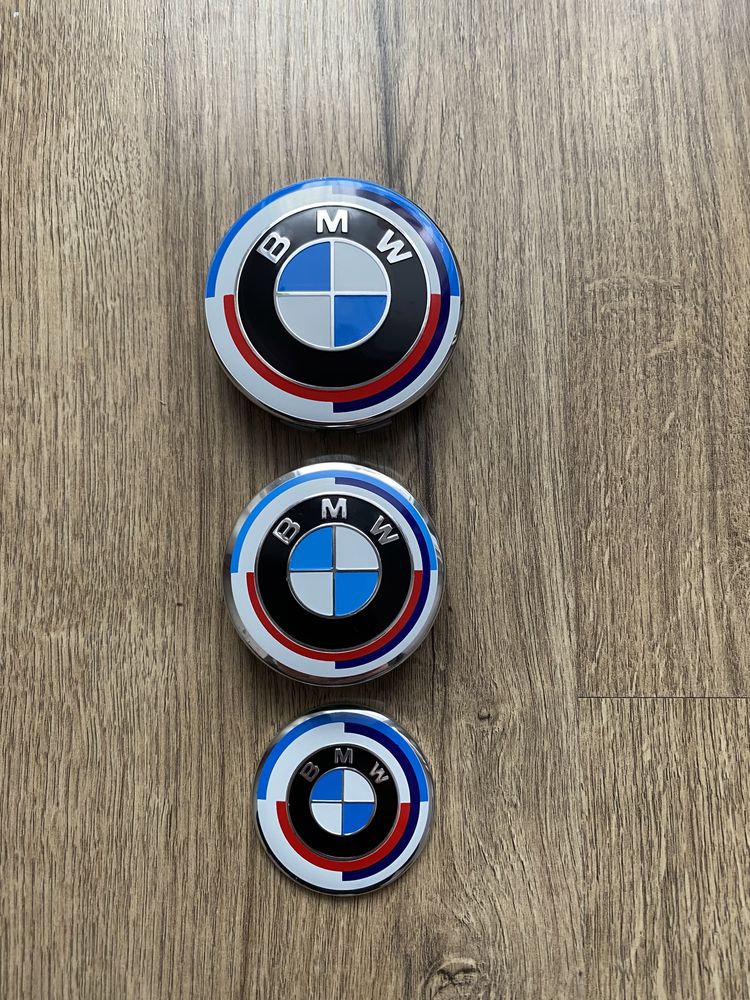 Emblema Semn Logo Volan Capace Centrale Roti Jante Aliaj Bmw 50th