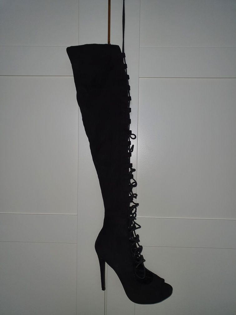 Sandale Inalte cu toc stil cizma