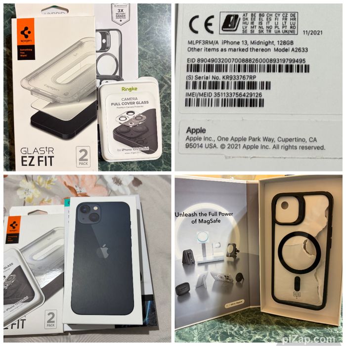 Iphone 13 128gb MidnightBlue excelent liber de retea cu folie si husa