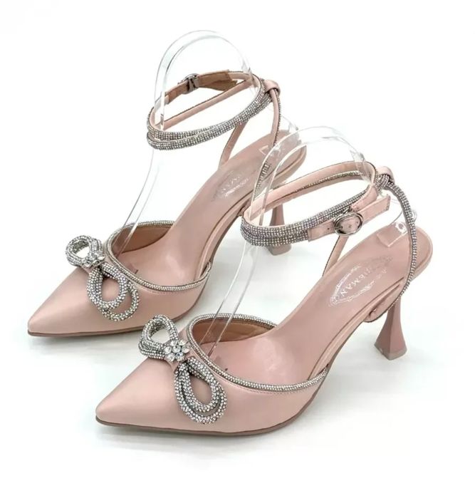 туфли на каблуке вечерние со стразами