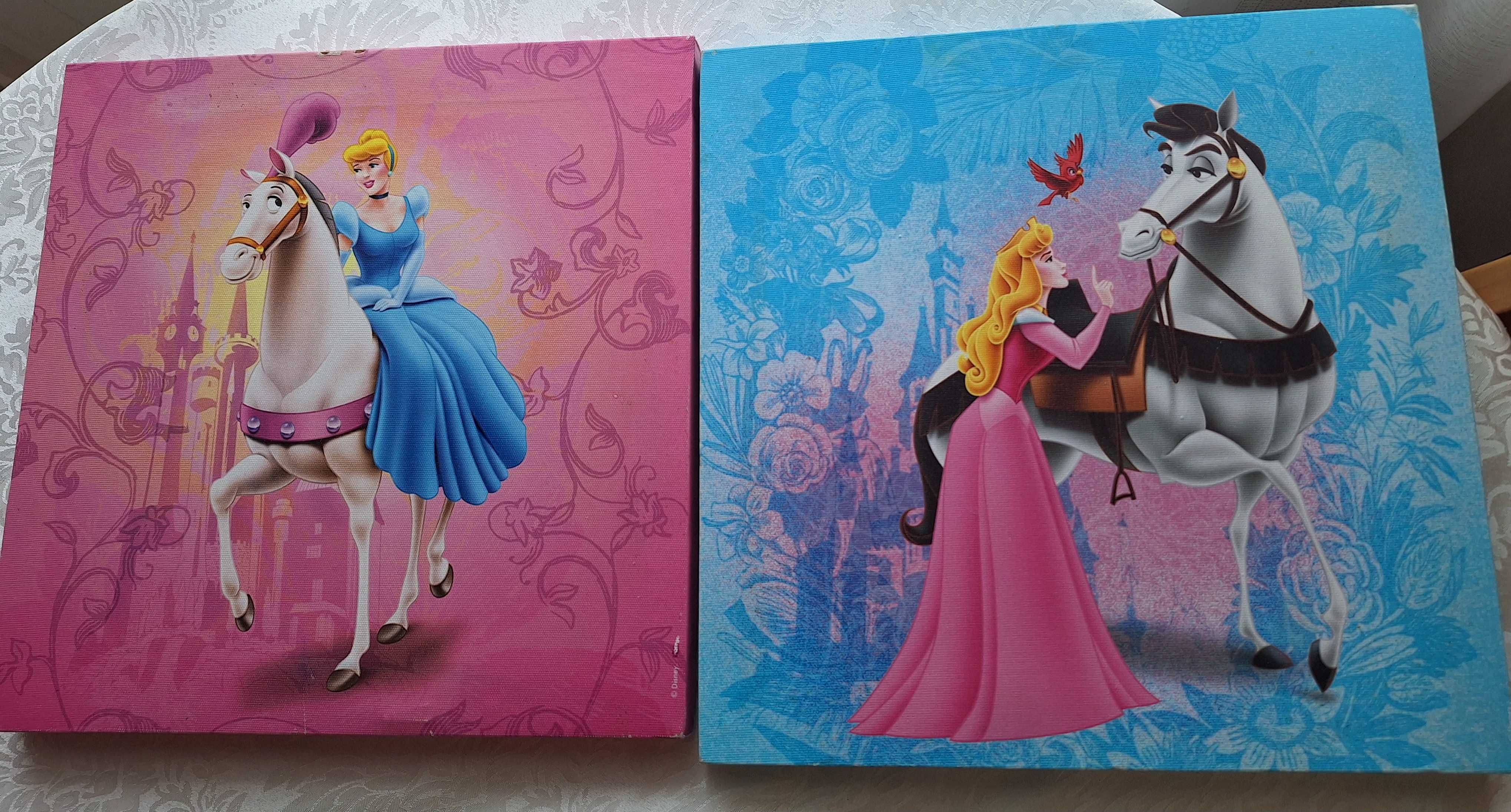 Две каргини канави на Disney princess, Аврора и Пепеляшка, 30×30 см