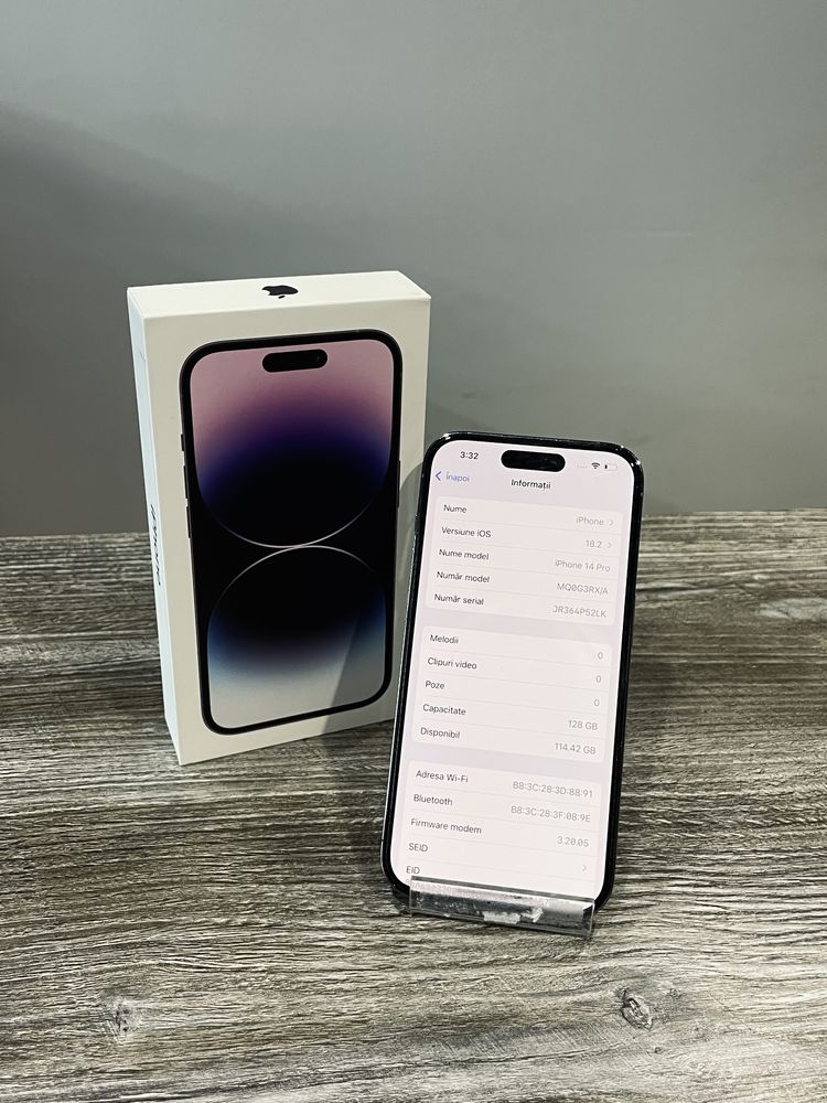 iPhone 14 Pro Purple, 128GB, Baterie 93%