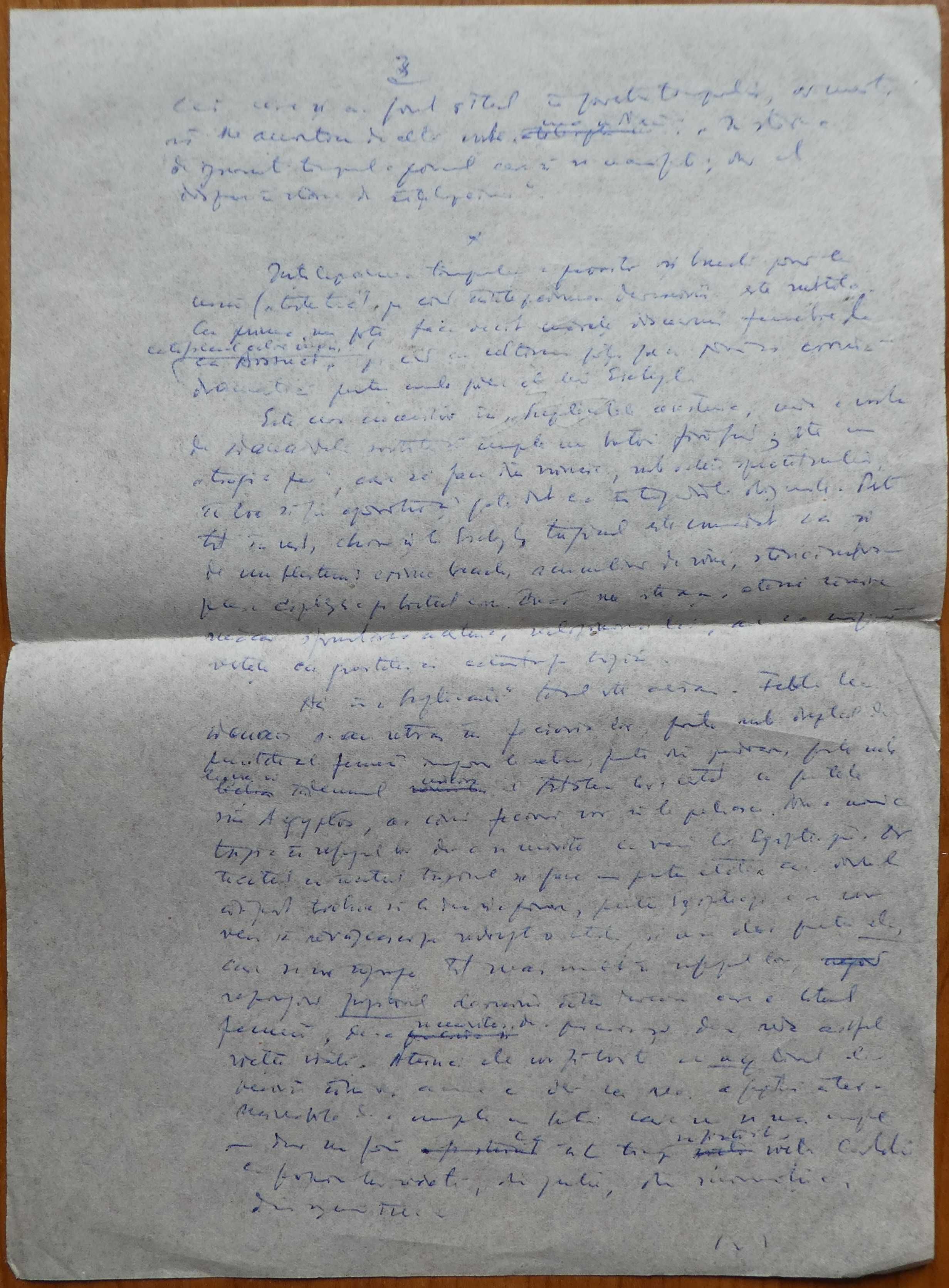 Manuscris Constantin Noica , Jurnal de idei , 3 pagini