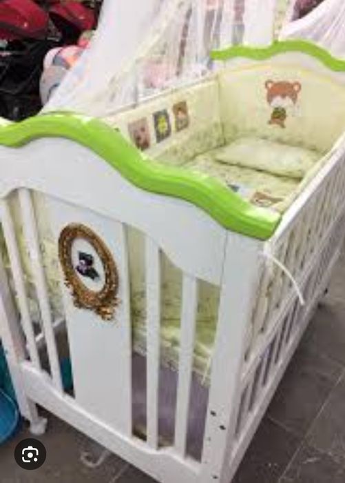 Детская кровать + люлька б/у в хорошем состоянии