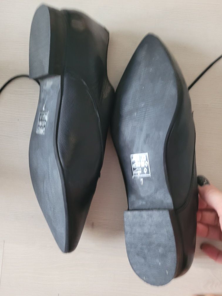 Pantofi asos piele naturala noi 39 negrii