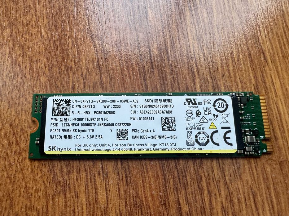 Hynix PC801 1000GB 1TB SSD NVMe SSD 2280 Gen 4 x4 PCIe