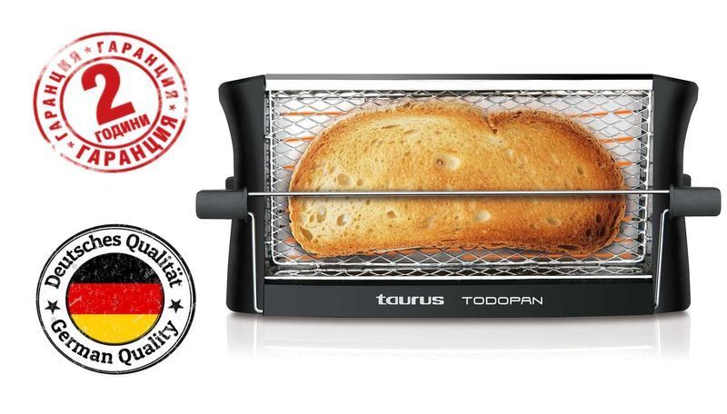 ПРОМО 2г Гаранция Нов Мощен Тостер Taurus Todopan 700W