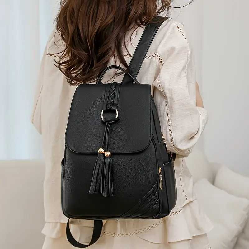 Rucsac / Ghiozdan dama incapator material moale negru