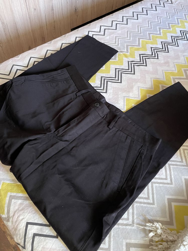 pantaloni negru Massimo Dutti