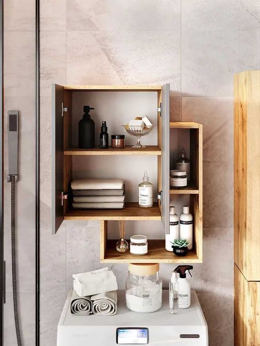 Навесной шкаф для ванной YANA ECO MEBEL — удобство и современный стиль