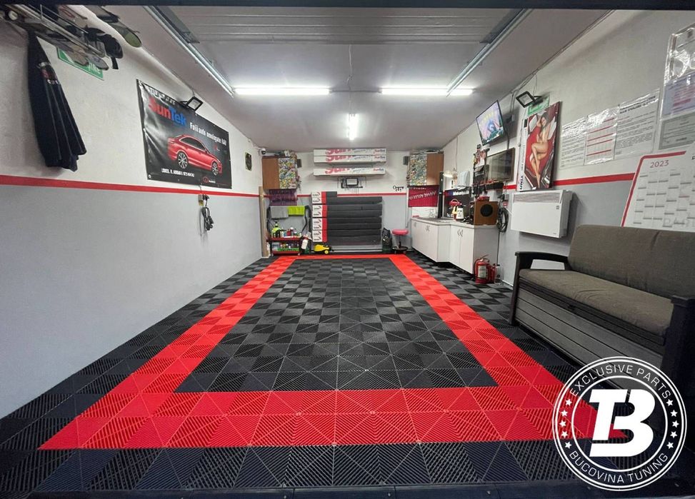 Pardoseala Modulara pentru Garaj si Ateliere Detailing - Rosu