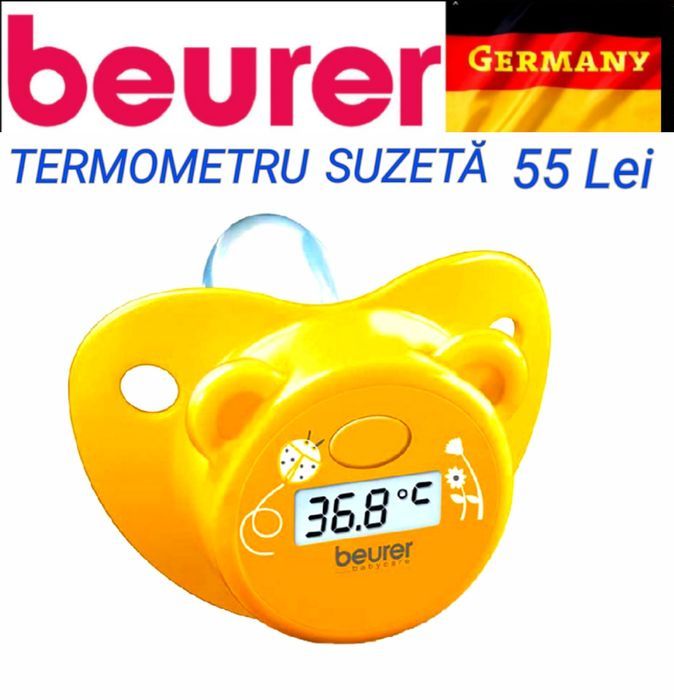 TERMOMETRU Digital Suzetă pentru BEBE O+ BEURER (Germania) NOU  50 Lei