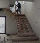 Scara si foisor din lemn si fier interior si exterior